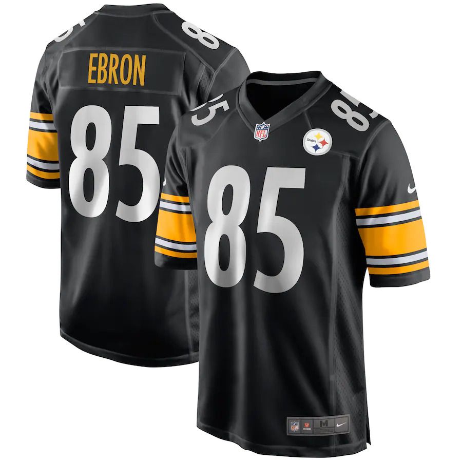 Men Pittsburgh Steelers 85 Eric Ebron Nike Black Game NFL Jersey